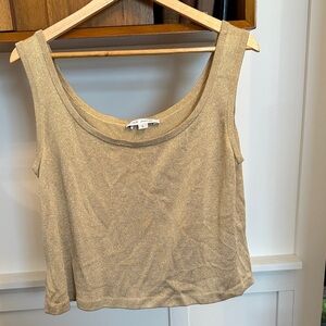St. John Gold Sleeveless Top large